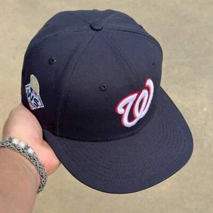 1/8 USED Navy Washington Nationals 2019 World Series 59fifty New Era Fitted Hat - Picture 1 of 6