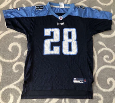 Kids Chris Johnson #28 Tennessee Titans NFL Football Reebok Jersey Kids XL Foto 1 de 4