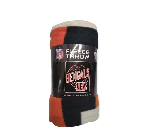 NEW Cincinnati Bengals Grid Iron NFL Fleece Throw Blanket, 50" x 60" Northwest Cover