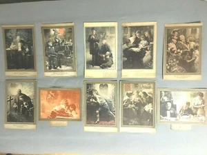 THE TEN COMMANDMENTS Antique Vintage c.1924 - Printing On Paper - Cardboard Back - Picture 1 of 12