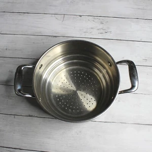 Tupperware Chef Series Stainless Steel Steamer Insert Fits 2.5 3 qt Saucepan - Picture 1 of 12