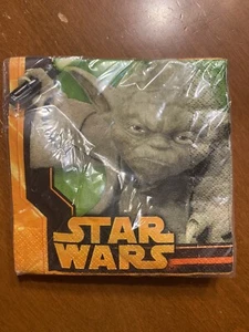 2005 Star Wars Episode 3 Yoda Napkins 16 pcs Party Express Hallmark New Sealed - Picture 1 of 2