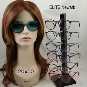 ELITE-Newark Keyhole Custom Colors - 20x50 NOS Vintage Eyewear & Case - Picture 1 of 25
