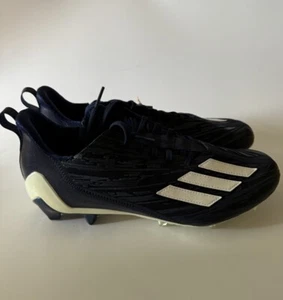 adidas Mens 12 ADIZERO Low Top Football Cleats Team Navy Blue/White HR1604 NEW - Picture 1 of 8