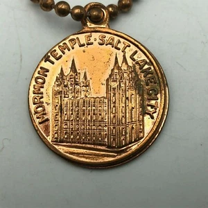 Llavero Llavero Templo Mormón Salt Lake City Cobre Genuino De Colección Recuerdo de Viaje - Imagen 1 de 12