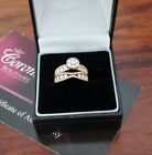 Stunning Coronet Diamond Ring Set of Two 18K Gold 1.06 ct Diamonds COA