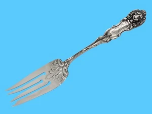 Rare Sterling Silver FRANK SMITH 7 3/4" Meat Serving Fork LION 1903 - Picture 1 of 6