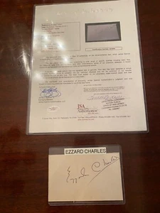Ezzard Charles JSA Cert Signed Index Card Autograph - Picture 1 of 3
