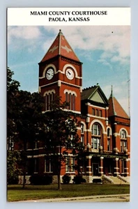 Miami County Courthouse Paola Kansas Postcard Unposted - Picture 1 of 2