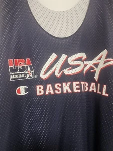 1996 USA basketball Dream Team 3 Champion brand reversible practice jersey XXL - Picture 1 of 6