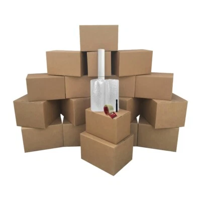UBMOVE Basic Moving Boxes Kit #1 + Supplies 18 Moving Boxes, Bubble, & Tape - Image 1 of 4