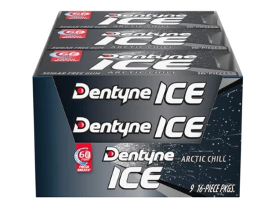 Dentyne Ice Arctic Chill Sugar Free Gum, 9 Packs of 16 Pieces - Image 1 of 2