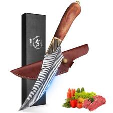 Feather Kitchen Knife Japanese Forged in Fire Fancy Handmade Cleaver with Sheath