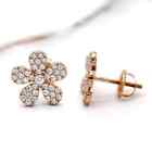 2.00Ct Round Cut Lab-Created Diamond Women's Flower Earring 14K Rose Gold Plated