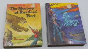 2 VINTAGE TROY NESBIT HC MYSTERY BOOKS, RUSTLERS' FORT, JINX OF PAYROCK CANYON - Picture 1 of 9