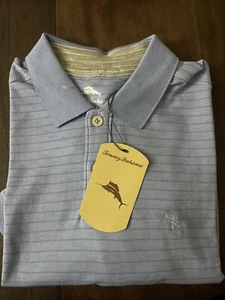 Tommy Bahama !!!!Men's Blue Splash Size M Polo Shirt MSRP $99.50 - Picture 1 of 4