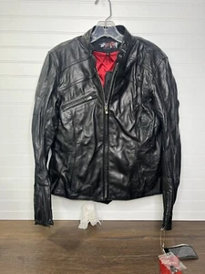 Power Trip Scarlet Women’s Lined Leather Motorcycle Jacket Size L - Picture 1 of 8