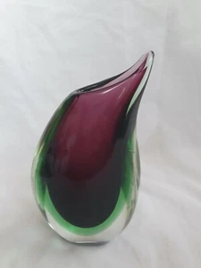 Sommerso multi toned glass Murano glass vase, in the style of Flavio Poli - Picture 1 of 9
