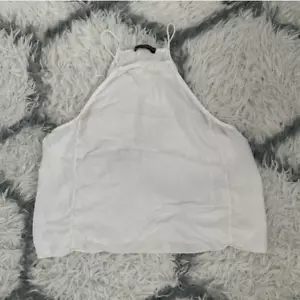 BRANDY MELVILLE - ONE SIZE High-Neck Flowy Sheer Tank Top - White - Picture 1 of 3
