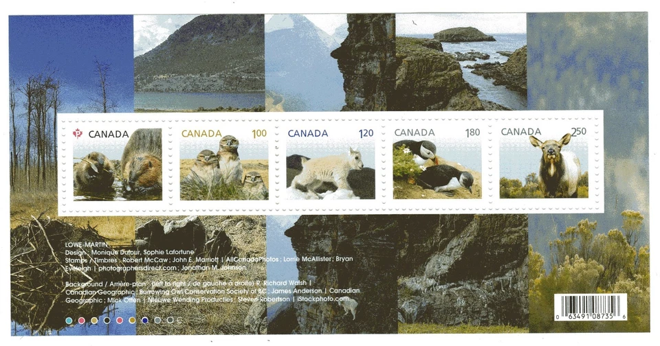 2014 Canada - SC# 2709 - Baby Wildlife - Souvenir Sheet Lot# 32 M-NH   - Image 1 of 1
