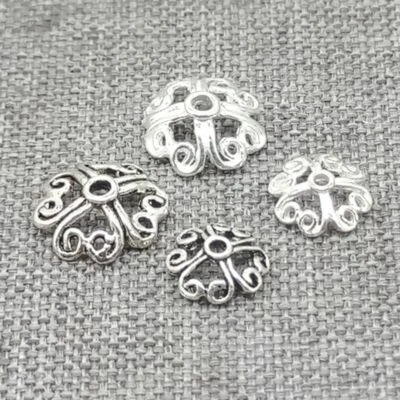 20pcs of 925 Sterling Silver Flower Bead Caps Spacer for Bracelet 6mm 8mm - image 1 of 4