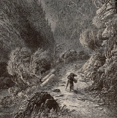 SINKING RUN, ABOVE TYRONE – Pennsylvania 1872 Antique Wood Engraving - Image 1 of 2