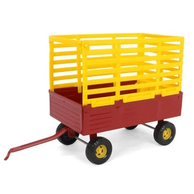 1/16 New Holland Red & Yellow Bale Throw Wagon Trailer Ertl Tomy 13784 ZFN13784 - Image 1 of 4