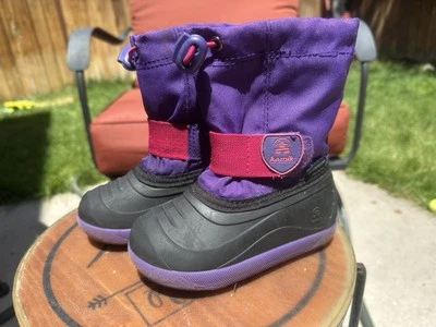 New Kamik Snowbug Winter Snow Boots Purple For Children size 8 - Image 1 of 4