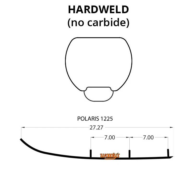Твердосплавные дорожки Woodys Top-Stock с твердой поверхностью для 2002 Polaris 340 Deluxe - Изображение 1 из 2