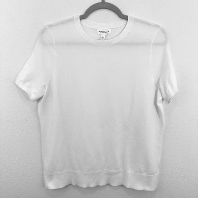 Suéter Nordstrom Manga Corta Cuello Redondo Tejido Preppy Country Club Costero Informal Foto 1 de 4