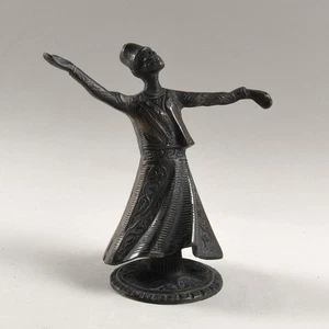 "Whirling Dervish" Cast Metal Turkish Rotating Male Figure 6.25" - Picture 1 of 3
