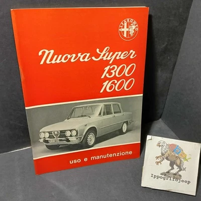 Libretto uso e manutenzione Alfa Romeo Giulia Nuova Super 1300 1600 italiano - Immagine 1 di 4