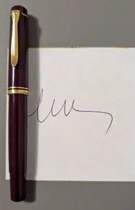 Pelikan M 250 Füllfederhalter mit 585 Gold F Feder Bordeauxrot Vintage - Picture 1 of 24