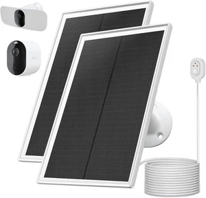 Arlo Camera Solar Panel Charger, Compatible with Pro 5S 2K, 4, 2Pack - Picture 1 of 5