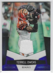 2010 Certified Mirror Blue Materials #32 Terrell Owens Bengals relic sn 96/100 - Picture 1 of 2