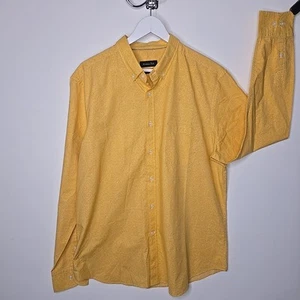 Massimo Dutti Oxford 0147 Designer Camicia Manica Lunga Uomo XXL Stile Denim Giallo - Foto 1 di 11