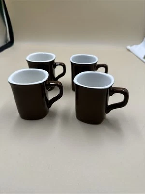 #SN- Juego de 4 tazas de café espresso de chocolate marrón cajón y barril de 2 OZ Foto 1 de 3