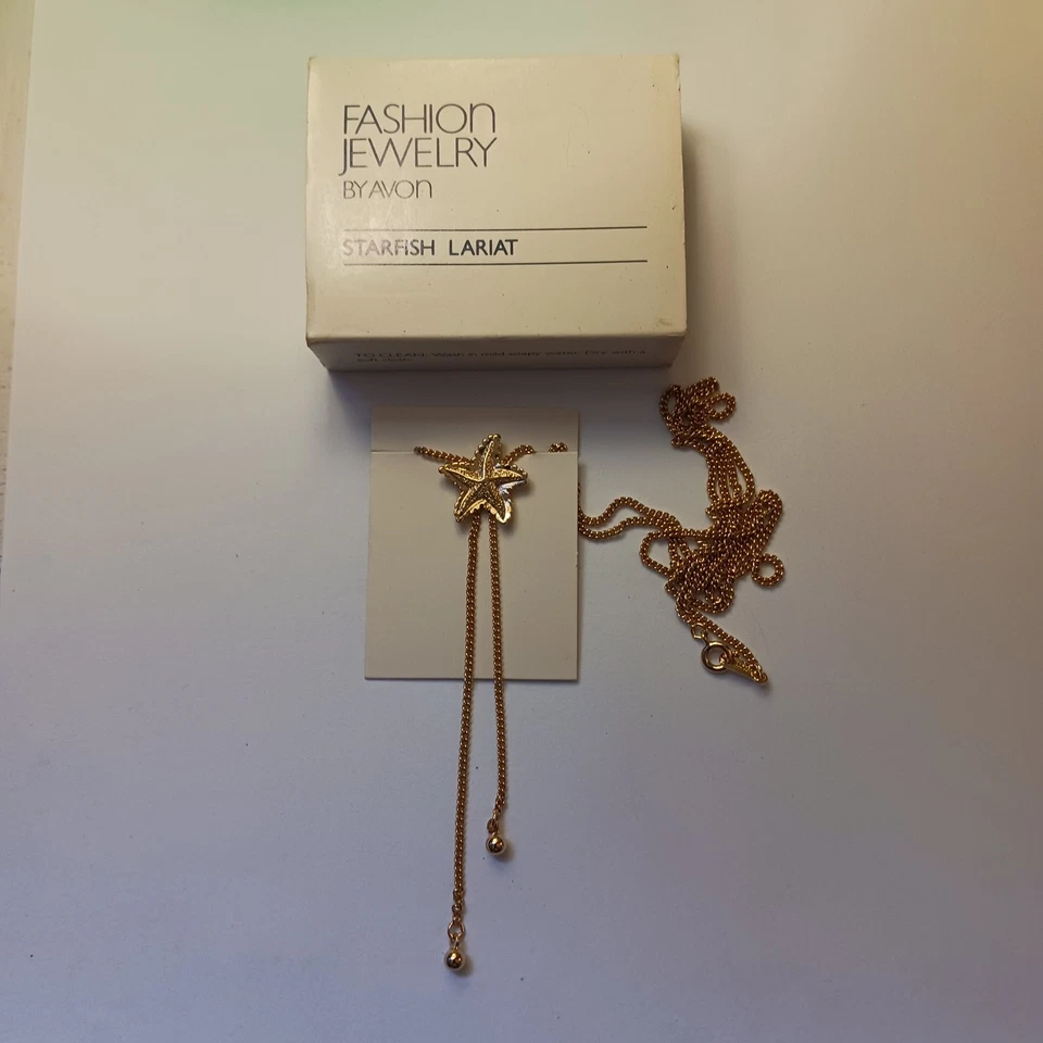 COLLAR AVON VINTAGE BISUTERÍA DE MODA POR AVON ESTRELLA DE MAR LARIAT Foto 1 de 1