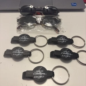 Vintage Lot of 7 Michelob Golden Light Sunglasses & Beer Bottle/Can Openers OOS - Picture 1 of 8