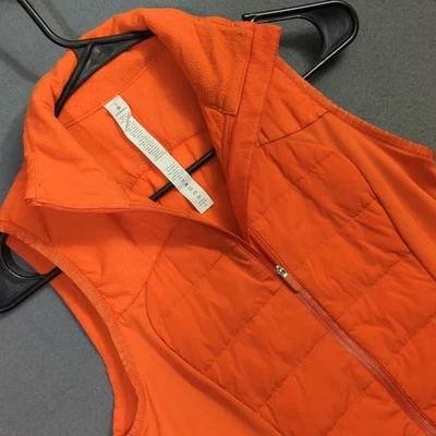 Chaleco Lululemon Para Mujer 2 Naranja Plumón Para Todo Chaleco Plumón de Ganso Puffer Foto 1 de 4