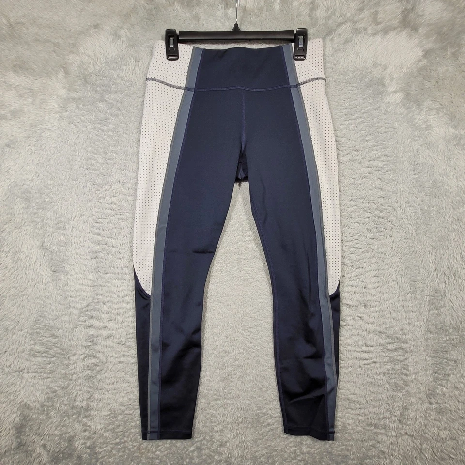 Leggings Athleta para mujer azul medio tiro alto panel de bloques de color 7/8 293136 Foto 1 de 4