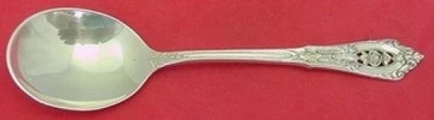 Rose Point by Wallace Sterling Silver Cream Soup Spoon 5 7/8" Flatware - Image 1 of 2
