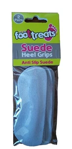 Foot Treats - Suede Heel Grips - 2 Pairs - Anti Slip Suede - Picture 1 of 2