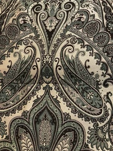 3.75 Yards Fabricut Couture Vervain Paisley in Brown, Sage and Tan - Picture 1 of 4