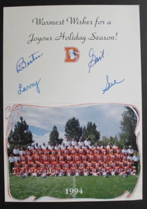 1994 Denver Broncos Signed Official Team & Front Office Christmas Card - Picture 1 of 3