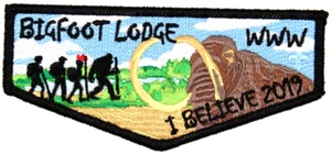2019 Believer's Club Bigfoot Lodge 620 Klappe Glacier's Edge Council Aufnäher WI - Bild 1 von 2