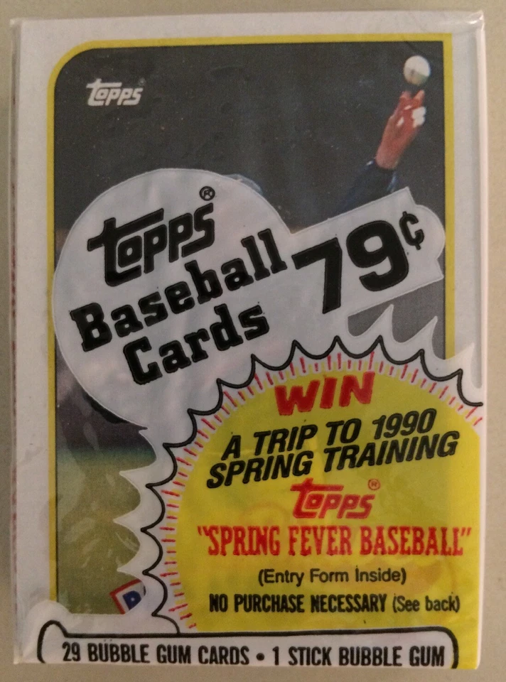 Paquete de violonchelo Topps 1989 Paul Assenmacher Braves (top) George Bell Blue Jays (atrás) Foto 1 de 2