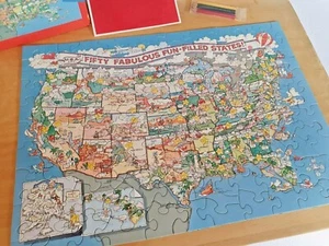 Puzzle - USA - Alle Staaten von Amerika  United States  100 Teile - 90 er Jahre  - Bild 1 von 9