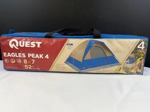 Quest Eagles Peak 4 Blue 8ft x 7ft x 52in Outdoors 4 Person Tent SKU 6528 - Picture 1 of 5