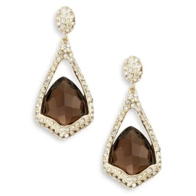 $225 Alexis Bittar Smoky Quartz & Crystal Drop Earrings - Image 1 of 4